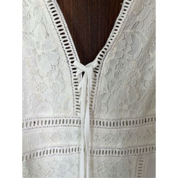 Altard State Maxi‎ Dress Women M White Boho Lace Bridal Bridesmaid Backless - Picture 6 of 15